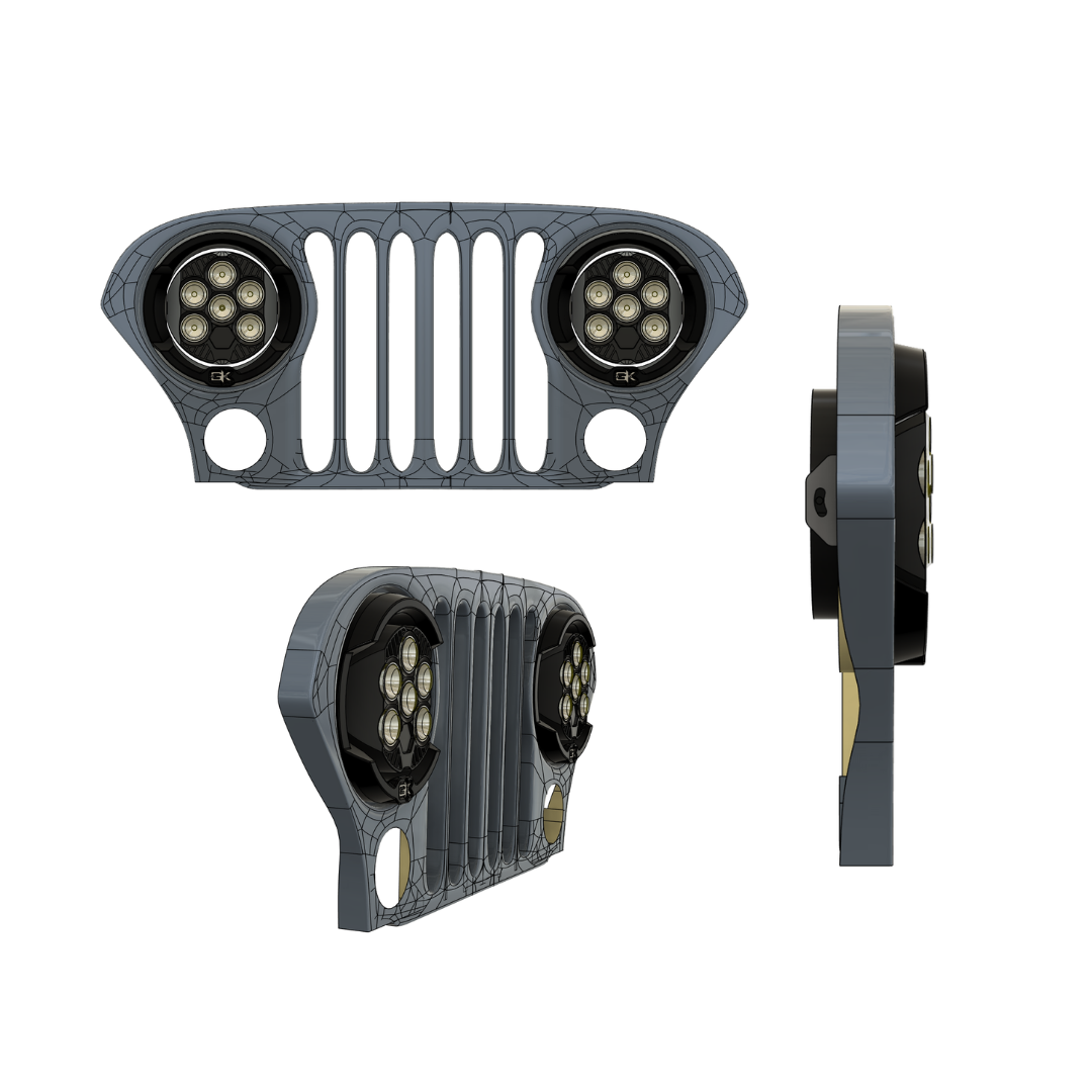 LP6 Headlight Bezel & Mount for Jeep CJ (1955-1983)