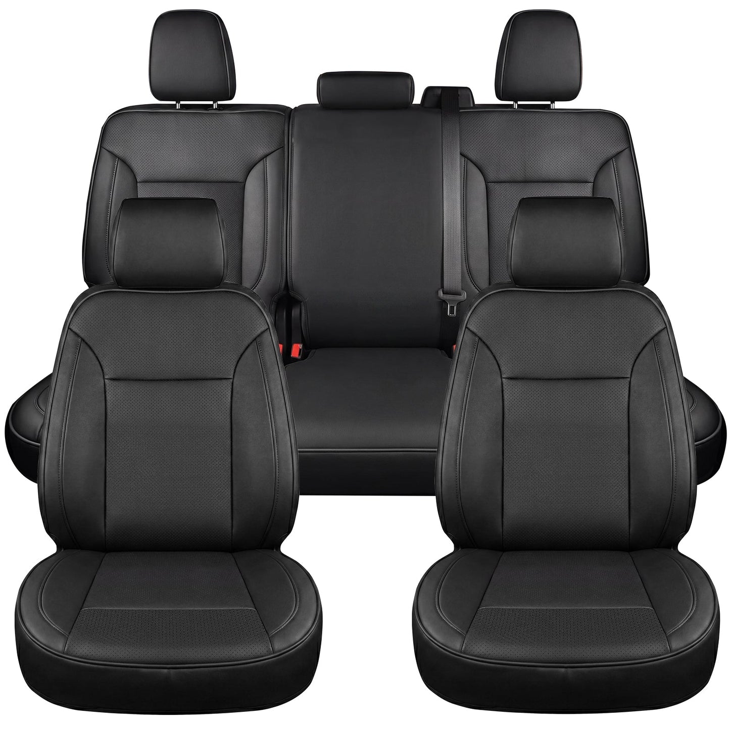 Umbrauto Custom Seat Covers for Silverado and GMC Sierra,Waterproof Nappa Leather Full Set Seatcovers for Chevy Silverado/GMC Sierra 2007-2013 & 2019-2026 1500, 2020-2026 2500HD 3500HD Crew/Double/Extended Cab