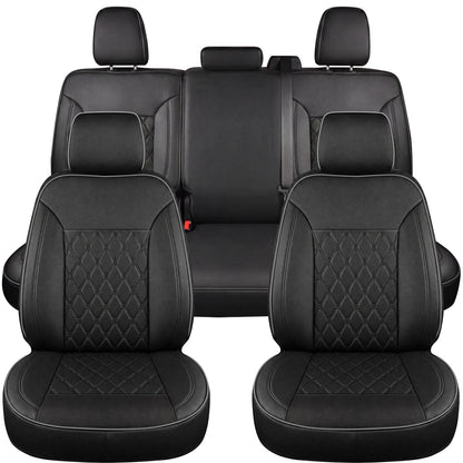 Umbrauto Custom Seat Covers for Silverado and GMC Sierra,Waterproof Nappa Leather Full Set Seatcovers for Chevy Silverado/GMC Sierra 2007-2013 & 2019-2026 1500, 2020-2026 2500HD 3500HD Crew/Double/Extended Cab