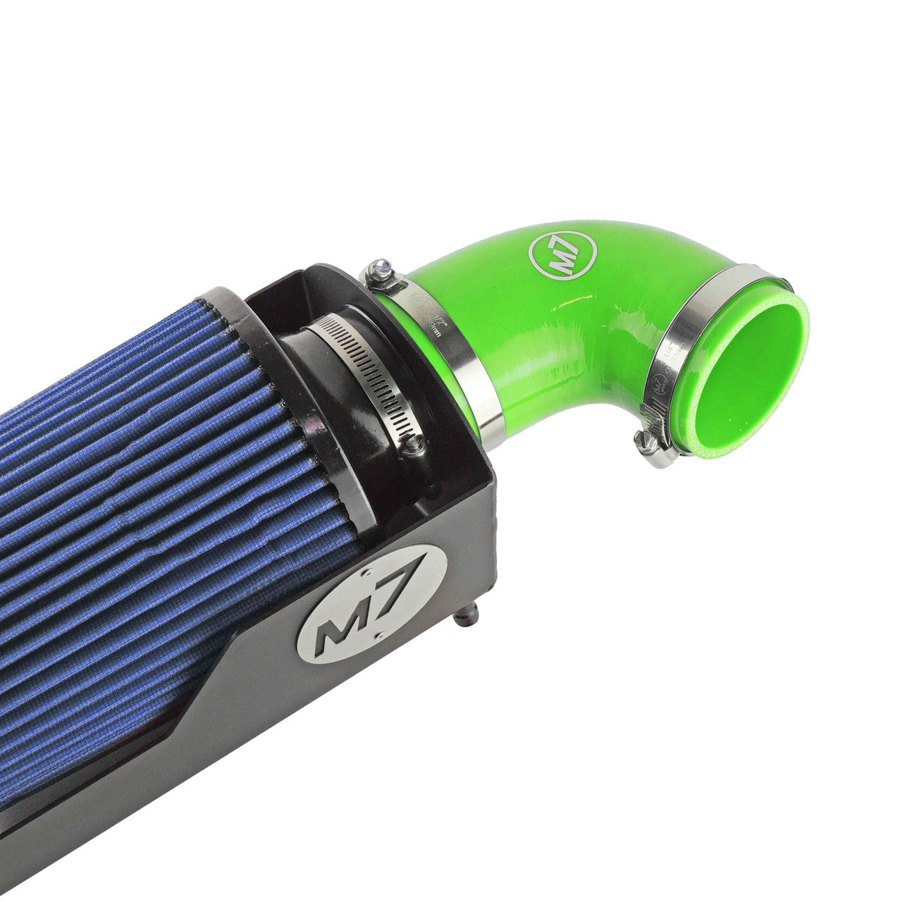 M7 Speed MAXX-FLO (TM) Air Intake System | R55S-R61S | 2007-2016 | Blue Pleated Filter - Green Elbow