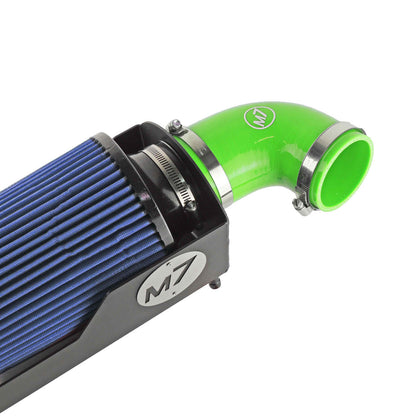 M7 Speed MAXX-FLO (TM) Air Intake System | R55S-R61S | 2007-2016 | Blue Pleated Filter - Green Elbow