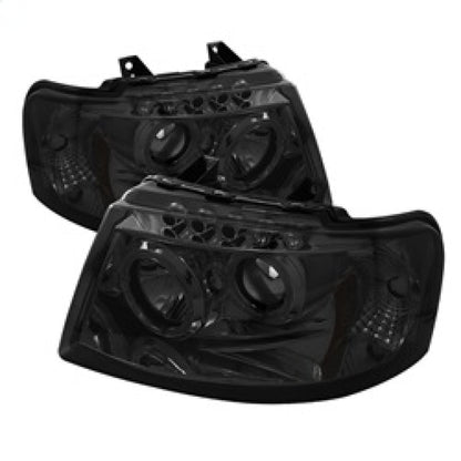 Spyder Ford Expedition 03-06 Projector Headlights LED Halo LED Smke (Not Included) PRO-YD-FE03-HL-SM 5033918
