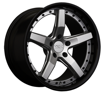 XXR 569 Wheel Silver / Gloss Black Lip 18x8.5 +38 5x120
