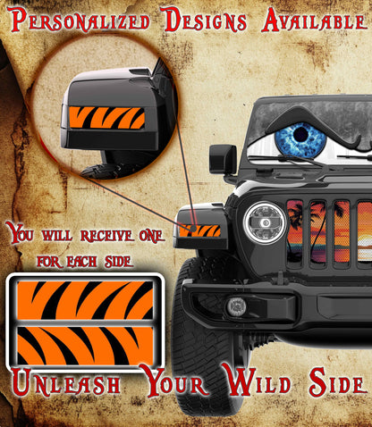 Tiger strips Jl and Gladiator Turn signal decal 56
