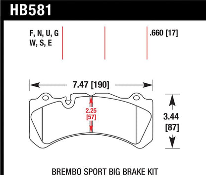 Hawk 09 Nissan GT-R R35 HPS Street Front Brake Pads