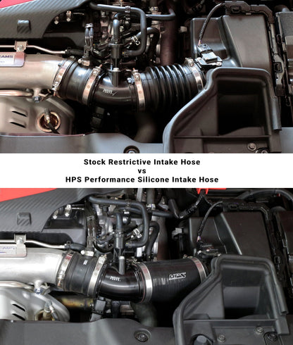 HPS Silicone Post MAF Air Intake Hose Kit Honda 17-19 Civic X Type R 2.0L Turbo, 57-1765