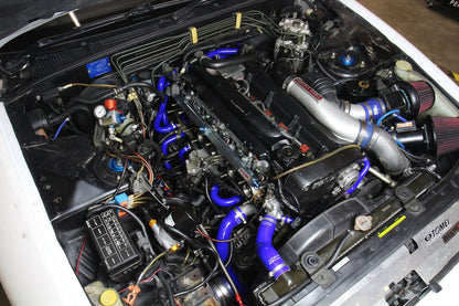 HPS Performance Products HPS Blue Reinforced Silicone Radiator + Heater Hose Kit Coolant Nissan 89-94 Skyline GTR R32 RB26DETT Twin Turbo