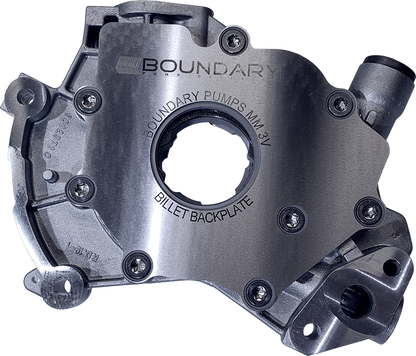 Boundary 99-15 Ford Modular Motor (All Types) V8 Oil Pump Assembly w/Billet Back Plate MM-S1-BBP