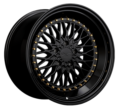 XXR 576 Wheel Black / Gold Rivets 18x9 +30 5x112