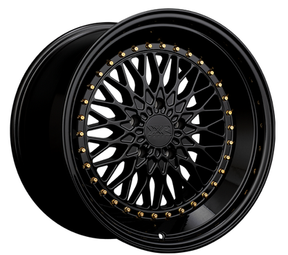 XXR 576 Wheel Black / Gold Rivets 18x9 +30 5x120
