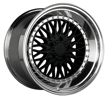 XXR 576 Wheel Black / Platinum Lip 18x10.5 +25 5x4.5