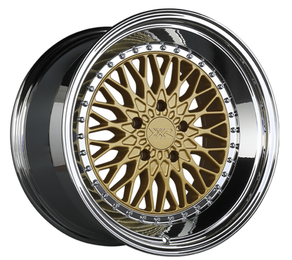 XXR 576 Wheel Hyper Gold / Platinum Lip 18x10.5 +25 5x4.5