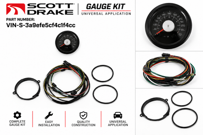 SCOTT DRAKE Tachometer Conversion for 1967-1968 Ford Mustang – 6,000 RPM