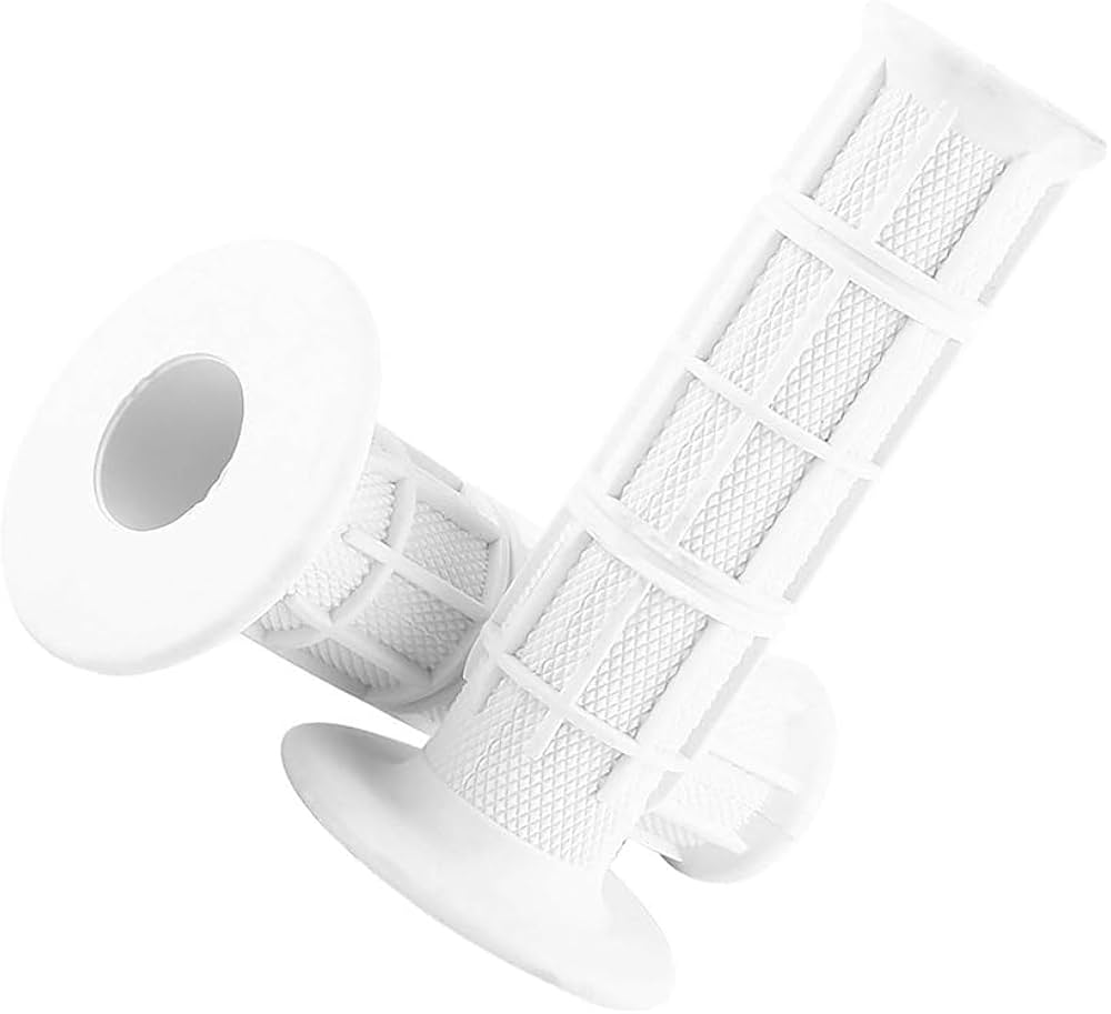White Emoto Waffle Grips