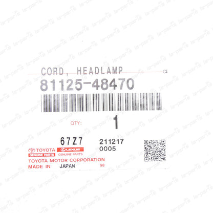 NEW GENUINE TOYOTA 10-13 4RUNNER 08-10 HIGHLANDER HEADLAMP CORD 81125-48470