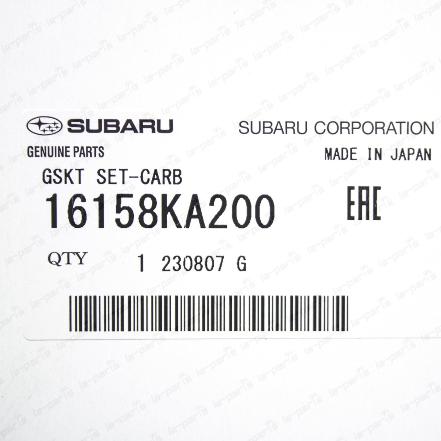 New Genuine OEM Subaru Sambar KS3 KS4 Carburetor Gasket Set 16158KA200