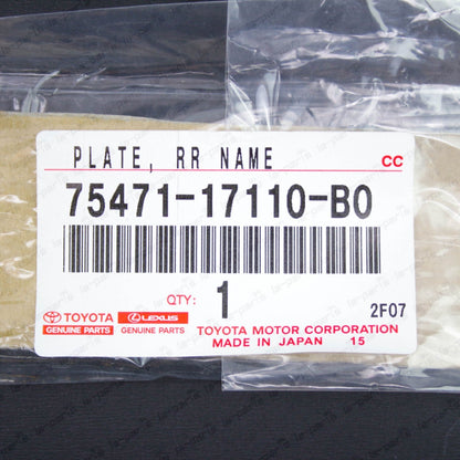 NEW GENUINE TOYOTA 1990-1999 MR2 SW20 SW21 REAR EMBLEM NAMEPLATE 75471-17110-B0