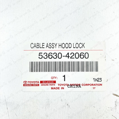 NEW GENUINE TOYOTA 2001-2005 RAV4 HOOD LOCK RELEASE CABLE ASSY 53630-42060