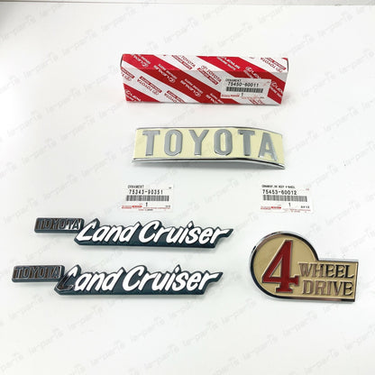 GENUINE TOYOTA 1969-1986 LAND CRUISER FJ40 BJ40 40 SERIES EMBLEM PLATE SET OF 4