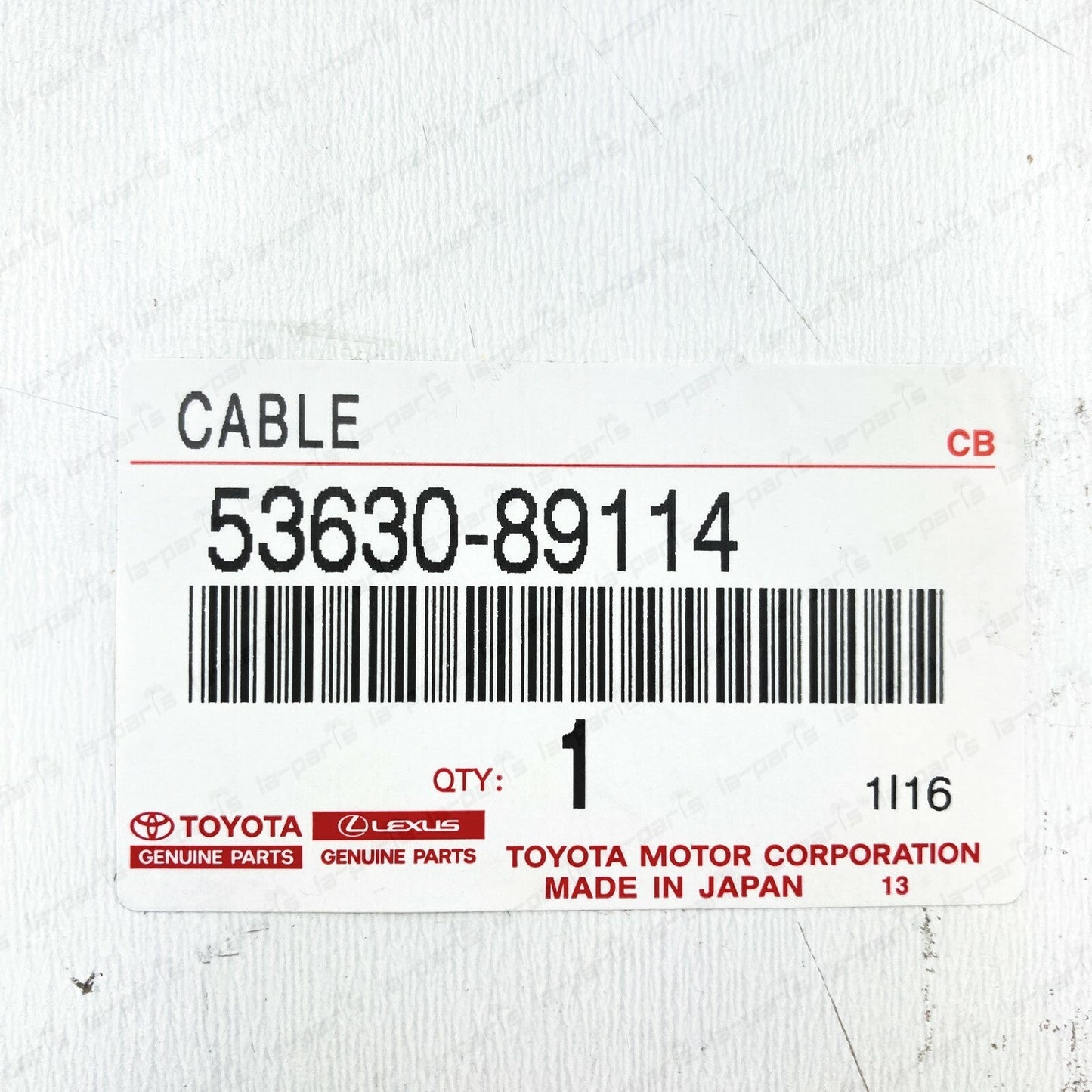 NEW GENUINE TOYOTA 89-95 4RUNNER PICK UP HOOD LOCK RELEASE CABLE 53630-89114