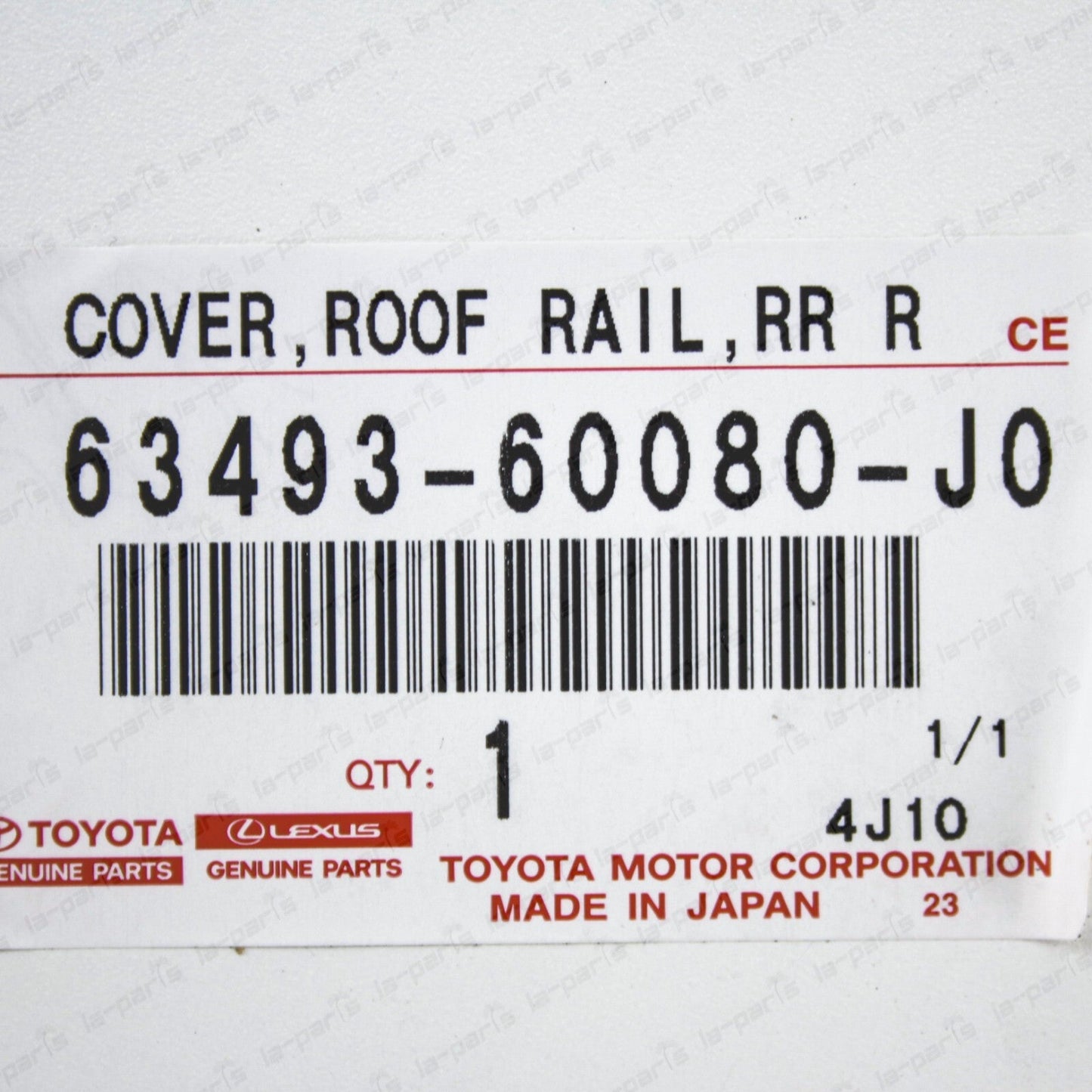 New Genuine Lexus 03-07 LX470 Rear Passenger Roof Rack Cover 63493-60080-J0