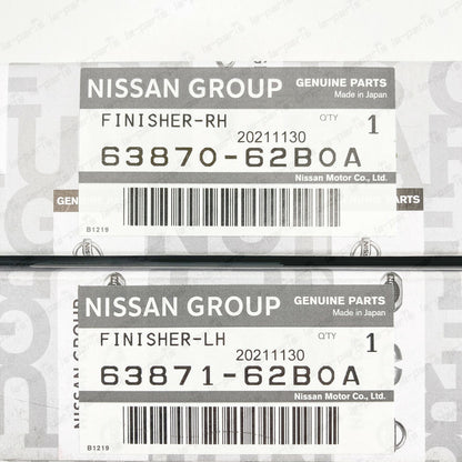 GENUINE NISSAN GT-R R35 GTR FRONT FENDER EMBLEM SET OF 2 63871-62B0A 63870-62B0A