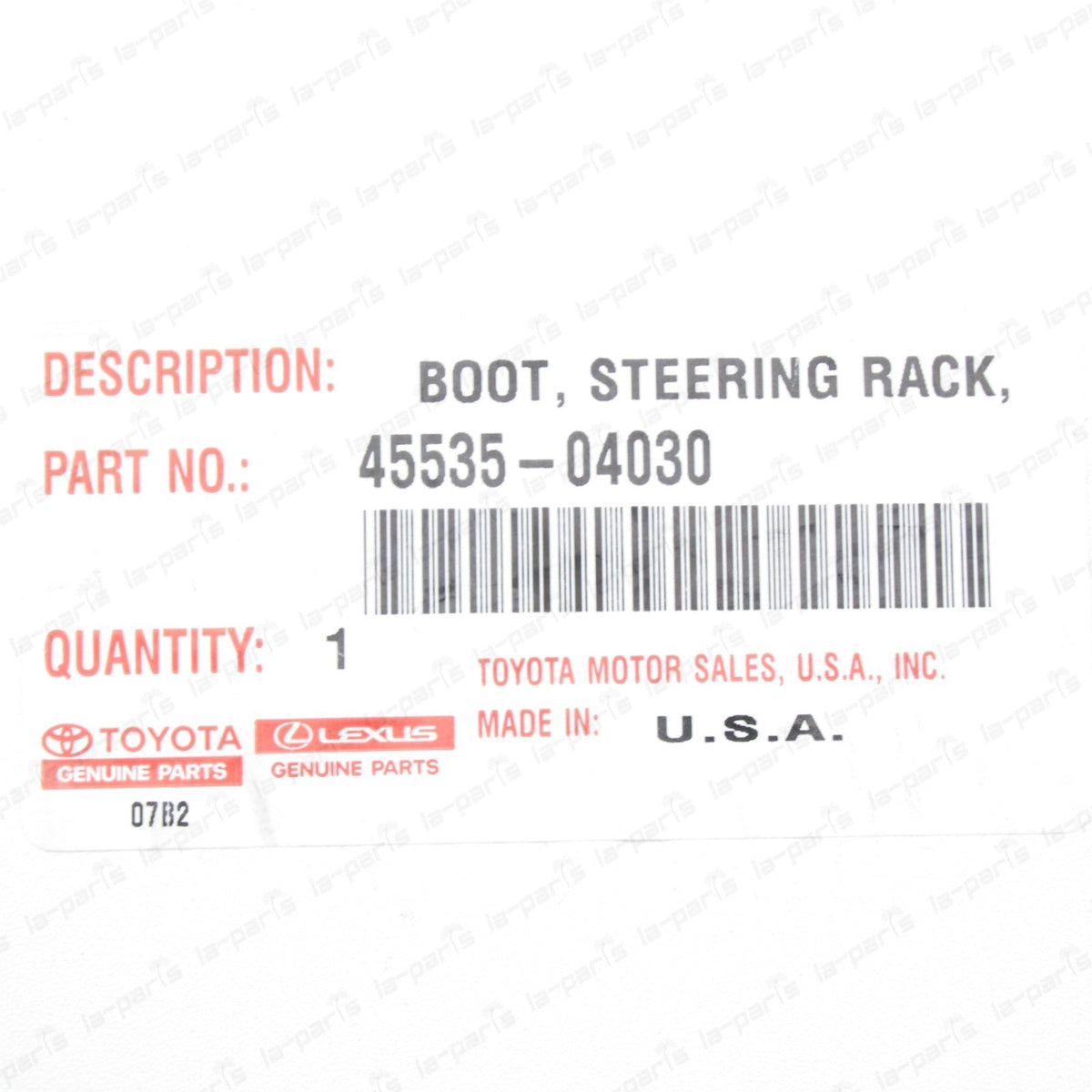 New Genuine OEM Toyota 2005-2015 Tacoma Passenger Steering Rack Boot 45535-04030