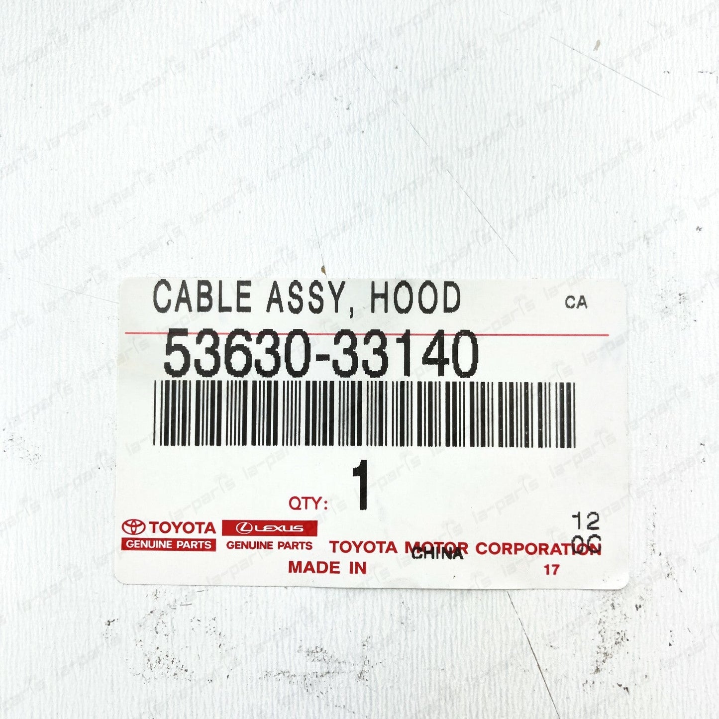 NEW GENUINE TOYOTA  07-11 CAMRY CABLE ASSY, HOOD LOCK CONTROL 53630-33140