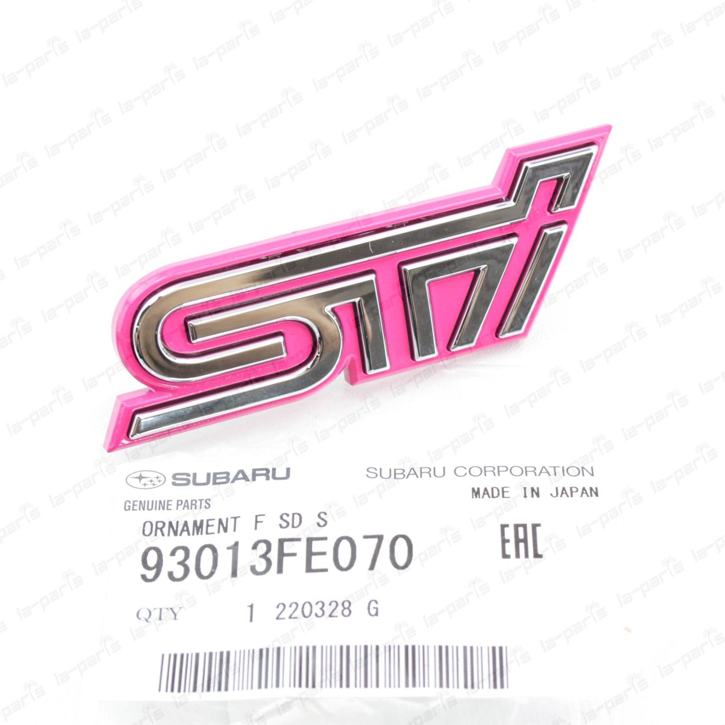 NEW GENUINE SUBARU 2004 IMPREZA WRX STI GDB FRONT GRILL EMBLEM BADGE PINK JDM