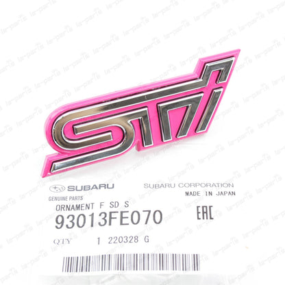 NEW GENUINE SUBARU 2004 IMPREZA WRX STI GDB FRONT GRILL EMBLEM BADGE PINK JDM