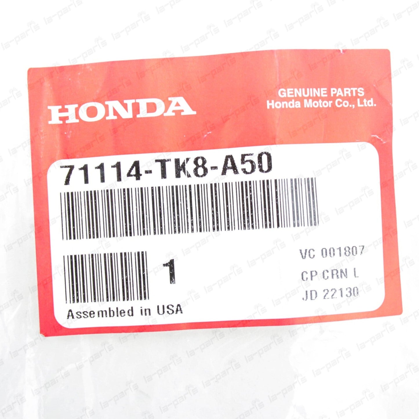 Genuine 14-17 Honda Odyssey Lower Right Fog Light Cover Garnish 71114-TK8-A50