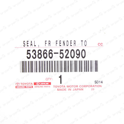 NEW GENUINE TOYOTA 12-15 YARIS FRONT RIGHT FENDER TO COWL SIDE SEAL 53866-52090