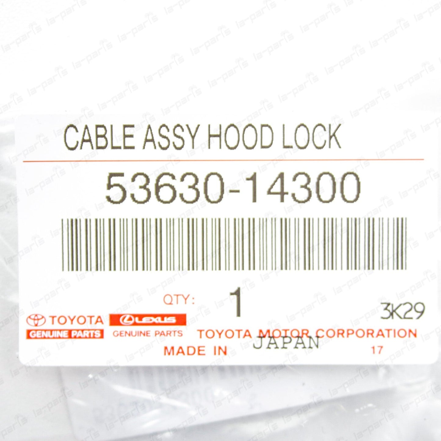 Genuine OEM Toyota 93-98 Supra JZA80 Hood Lock Release Control Cable 53630-14300