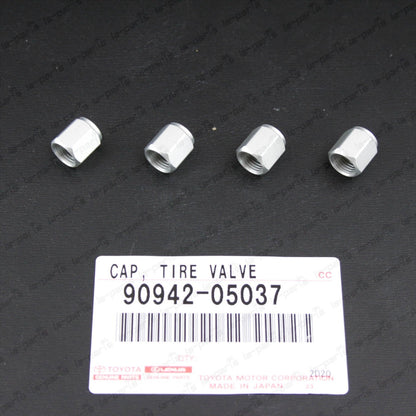 GENUINE TOYOTA  LEXUS ALUMINUM TIRE VALVE STEM CAP SET OF 4  90942-05037
