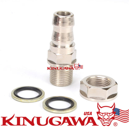 Kinugawa Turbo Oil Pan Return / Drain Plug Adapter Fitting 5/8” Hose W/N Welding