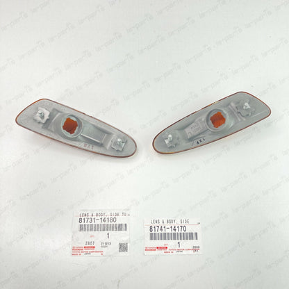 TOYOTA 00-06 CELICA ZZT231 97-02 SUPRA JZA80 JDM AMBER SIDE MARKER BUMPER LENSES