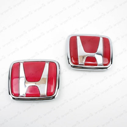 GENUINE HONDA INTEGRA DC2 DB8 TYPE-R FRONT & REAR EMBLEMS JDM ITR RED BADGES OEM