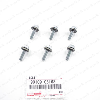 Genuine Toyota 8 Cyl 4.7L 2UZFE Cylinder Head Cover Bolt 90109-06163 SET of 6