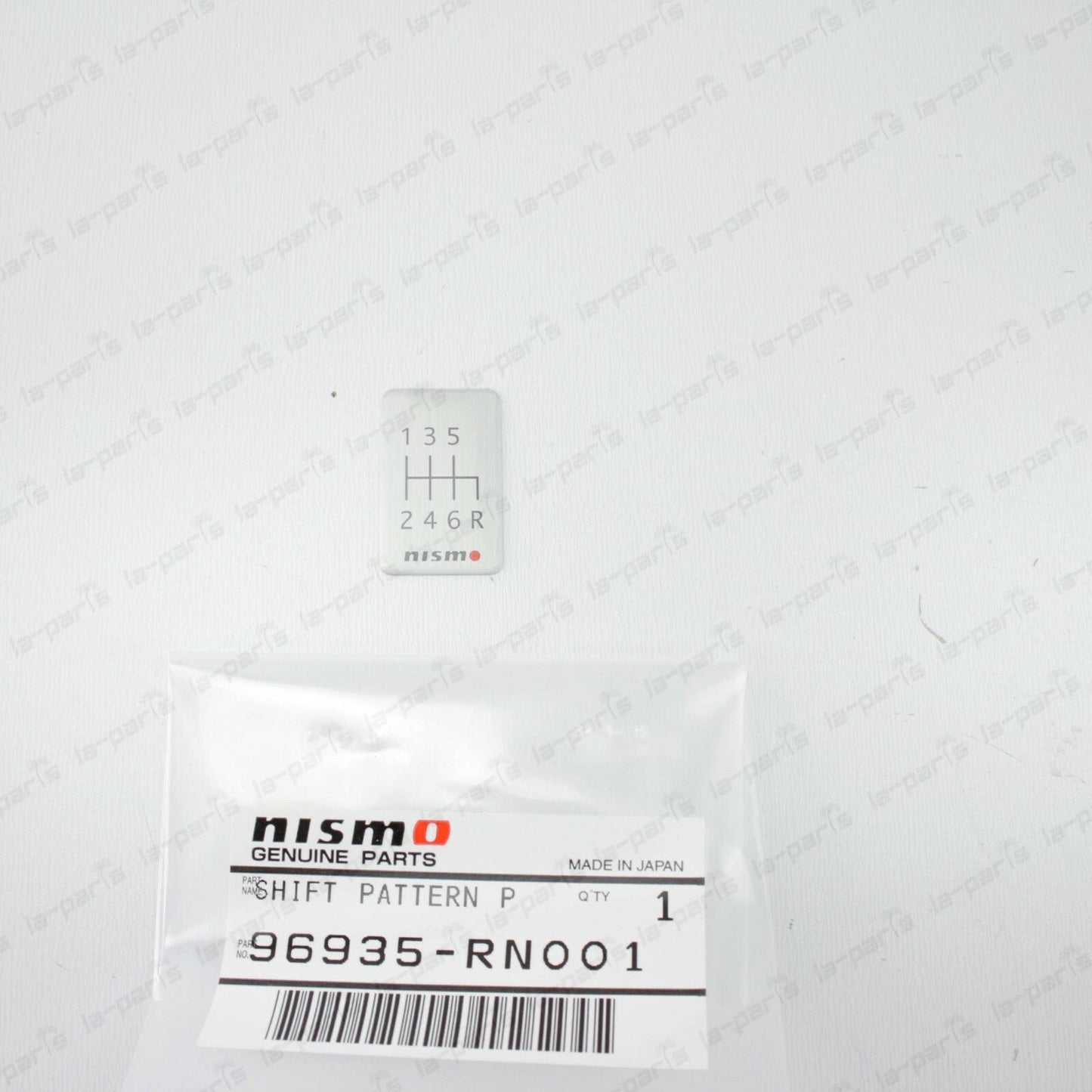 JDM GENUINE NISMO 6 SPEED CONSOLE SHIFT PATTERN BADGE ALUMINUM EMBLEM 96935RN001