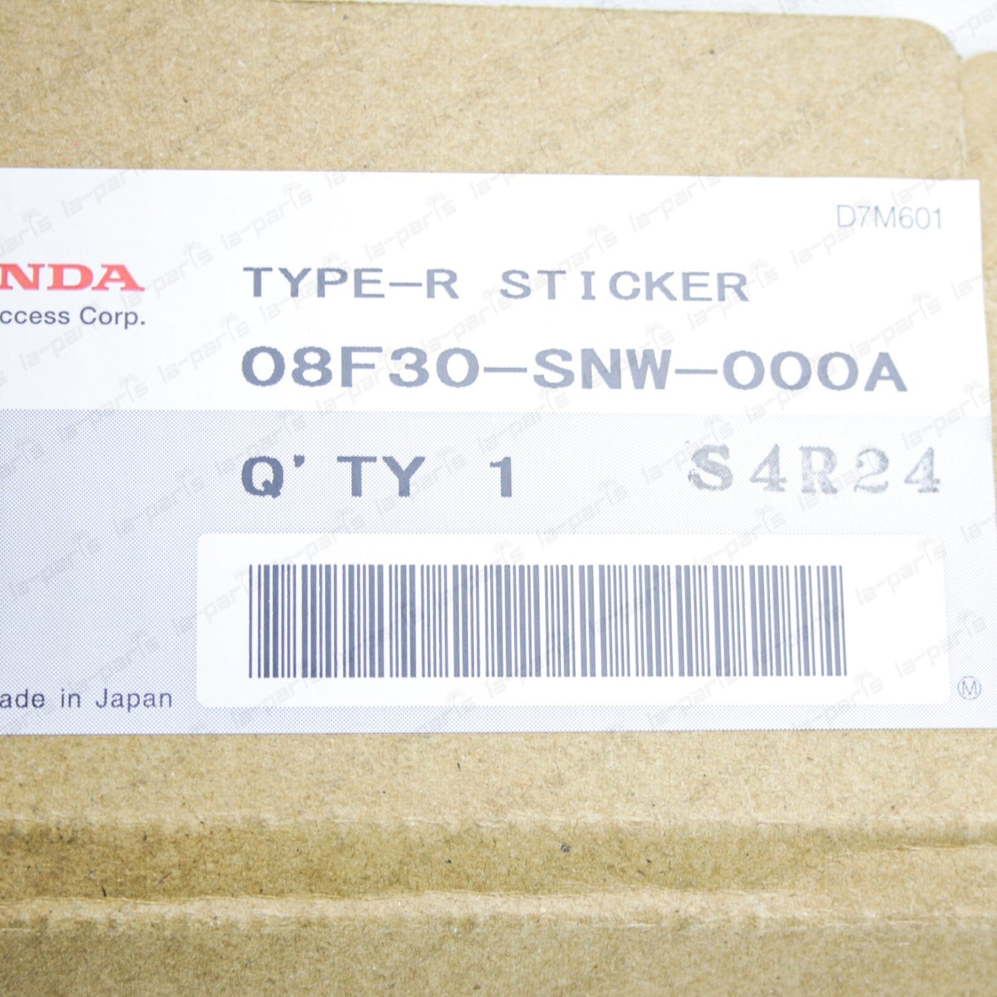 New Genuine OEM Honda Civic FD2 FK8 Type-R Side Sticker Decal 08F30-SNW-000A x 2