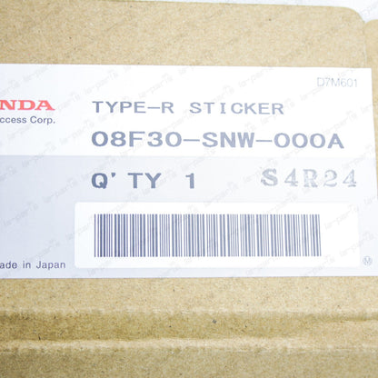 New Genuine OEM Honda Civic FD2 FK8 Type-R Side Sticker Decal 08F30-SNW-000A x 2