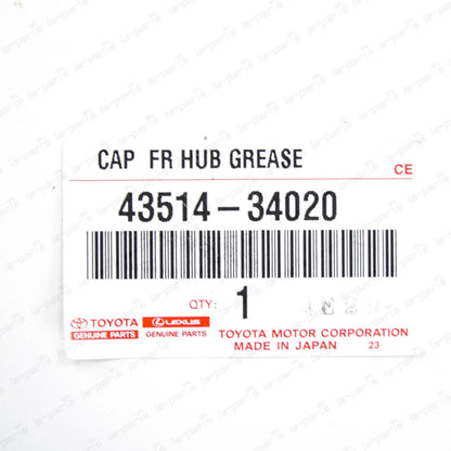 Genuine Toyota Sequoia Tundra Land Cruiser LX570 Front Axle Hub Grease Cap PAIR