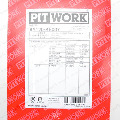 PITWORK Fits Subaru Sambar KS3 KS4 Engine Air filter AY120-KE007 Made in Japan