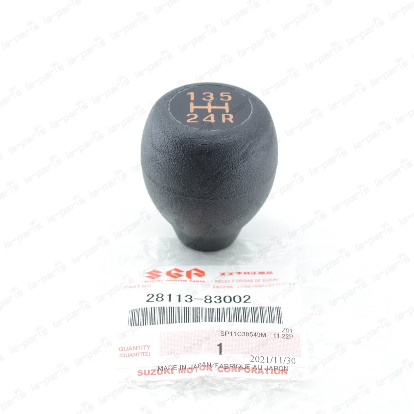 GENUINE SUZUKI 1986-1988 SAMURAI JIMNY SHIFT KNOB 12MM BLACK 5 SPEED 28113-83002