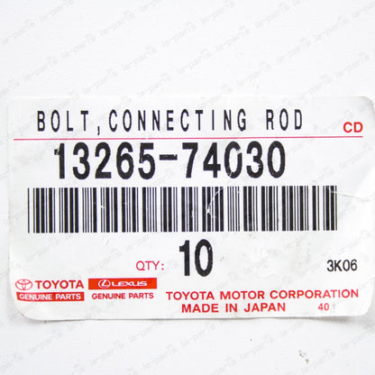 New Genuine OEM Toyota Connecting Rod Bolt 13265-74030 SET OF 10