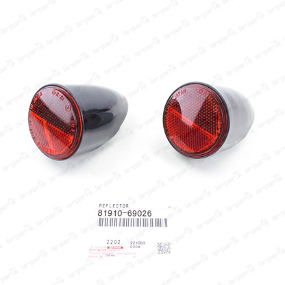 New Genuine Toyota 74-85 Land Cruiser FJ40 FJ43 BJ40 BJ43 Rear Reflector Pair