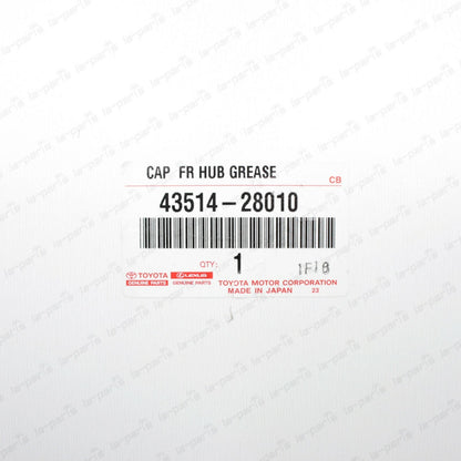 NEW GENUINE TOYOTA LEXUS TACOMA 4RUNNER GX460 FRONT HUB GREASE CAP 43514-28010
