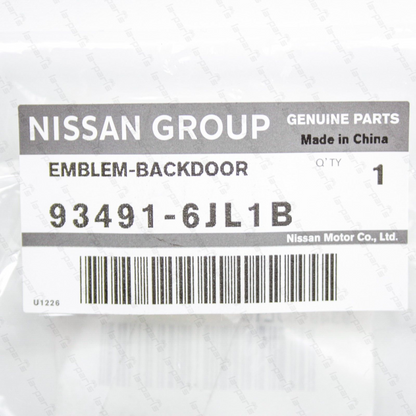 New Genuine OEM Nissan 21-22 Armada  Backdoor Emblem 93491-6JL1B