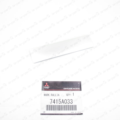 New Genuine OEM Mitsubishi Ralliart Emblem 7415A033 Made in Japan 108x26mm