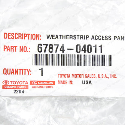 New Genuine Toyota 05-23 Tacoma Rear Driver Door Weatherstrip Seal 67874-04011